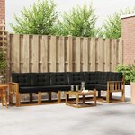 vidaXL Ensemble de canapés d'extérieur 7 pc Naturel et Noir
