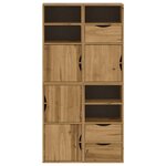 vidaXL Armoires latérales 4 Pièces ODDA 40x24x79 cm bois massif pin