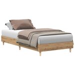 vidaXL Cadre de lit sans matelas chêne artisanal 100x200 cm