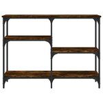 vidaXL Table console chêne fumé 102x29x75 cm bois d'ingénierie