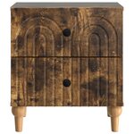 vidaXL Cabinet de chevet 2 pc Chêne fumé 43 x 34 5 x 48 cm