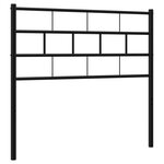 vidaXL Tête de lit métal noir 75 cm