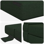 vidaXL Canapé-lit pliable Vert foncé 70 x 72 x 60 cm Tissu