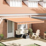 vidaXL Auvent rétractable automatique avec LED jaune et orange 400x300 cm