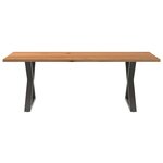 vidaXL Table à manger marron clair bois de chêne massif rectangulaire