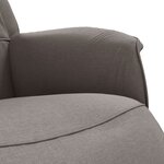 vidaXL Fauteuil inclinable avec repose-pieds taupe tissu