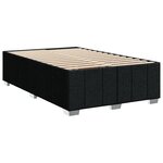 vidaXL Sommier à lattes de lit avec matelas noir 120x190 cm tissu