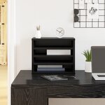 vidaXL Organisateur de bureau Chêne noir 36x26x29 5 cm Bois d'ingénierie