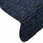 vidaXL Tapis d'escalier autocollants 15 Pièces Bleu 65x21x4 cm Aiguilleté