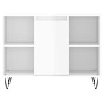 vidaXL Armoire de salle de bain blanc brillant 80x33x60 cm