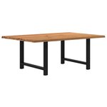 vidaXL Table à manger marron clair bois de chêne massif rectangulaire