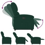 vidaXL Fauteuil inclinable Vert foncé Velours