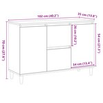Buffet vidaXL Noir Chêne 101x35x60 cm Bois reconstitué