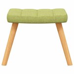 vidaXL Chaise à bascule avec tabouret Vert Tissu