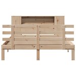 vidaXL Lit bibliothèque sans matelas 120x190 cm bois de pin massif