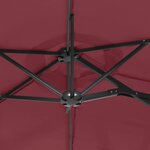 vidaXL Parasol à double tête rouge bordeaux 316x240 cm