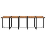 vidaXL Ensemble à dîner de jardin coussins 11 Pièces Résine tressée Noir