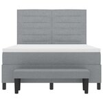 vidaXL Lit à ressorts avec tête de lit Gris clair 140 x 200 cm tissu