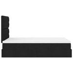 vidaXL Cadre de lit ottoman avec matelas noir 120x200cm tissu