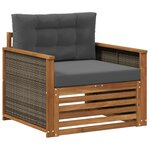 vidaXL Sofa de milieu extérieur Naturel