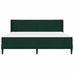 vidaXL Cadre de lit avec matelas Vert foncé 180 x 200 cm Velours