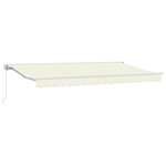 vidaXL Cadre d'auvent Crème 350 x 200 cm Polyester avec revêtement PU