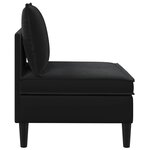 vidaXL Canapé moyen avec rangement Noir Velours
