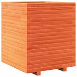 vidaXL Jardinière cire marron 60x60x72 cm bois de pin massif