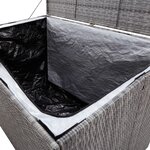vidaXL Boîte de rangement de jardin gris 150x100x100 cm résine tressée