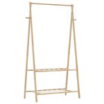 vidaXL Porte-vêtement avec étagères 96x45 5x150 5 cm bambou
