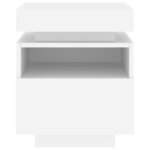 vidaXL Armoire de chevet avec lumières LED blanc 40x39x48 5 cm
