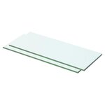 vidaXL Panneaux d'étagère 2 Pièces Verre Transparent 50 x 15 cm