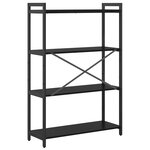vidaXL Bibliothèque Chêne noir 80 x 30 x 118 cm Bois d'ingénierie