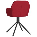 vidaXL Chaises pivotantes à manger lot de 2 Rouge bordeaux Velours