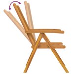 vidaXL Chaises de Jardin Inclinables 8 Pièces Bois Acacia Massif