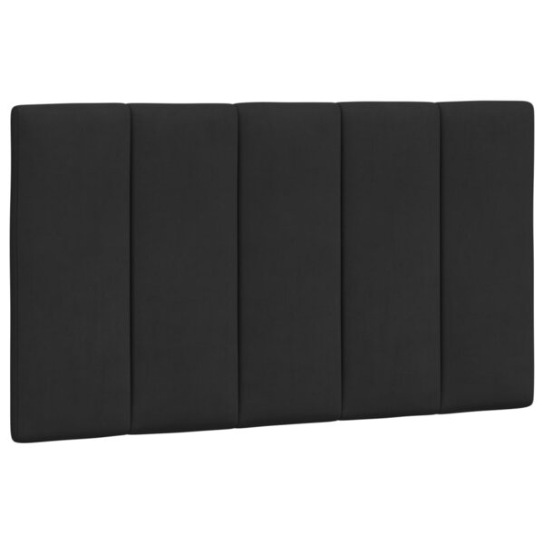 vidaXL Coussin de tête de lit Hanko noir 90 cm velours