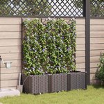 vidaXL Pots de jardin Marron 120 x 40 x 142 cm Acier