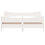vidaXL Cadre de lit sans matelas blanc 200x200 cm bois massif de pin