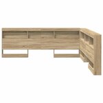 vidaXL Tête de lit de rangement Chêne Sonoma 200 cm Bois d'ingénierie