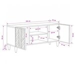 vidaXL Armoires de rangement avec stockage Marron 105 x 33 5 x 46 cm