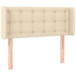 vidaXL Tête de lit avec oreilles Crème 83x16x78/88 cm Tissu