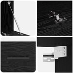 vidaXL Meuble mural Chêne noir 100 x 36.5 x 35 cm Bois d'ingénierie