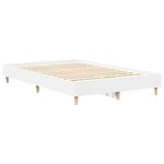 vidaXL Cadre de lit sans matelas blanc 140x190 cm bois d'ingénierie