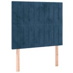 vidaXL Sommier à lattes de lit et matelas Bleu foncé 80x200 cm Velours