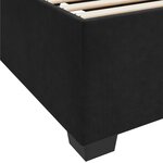vidaXL Cadre de lit avec matelas Noir 200 x 200 cm tissu