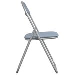 vidaXL Chaise pliante 8 Pièces Gris 48 x 43 5 x 81 cm Simili cuir