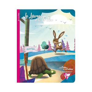 1 Cahier A5 - Pages lignées -  Les Fables de La Fontaine Modèle Aléatoire