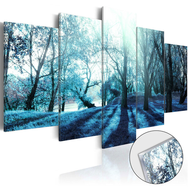 Tableau sur verre acrylique - blue glade [glass] l x h en cm 200x100