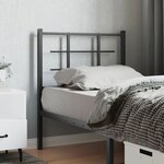 vidaXL Tête de lit métal noir 75 cm