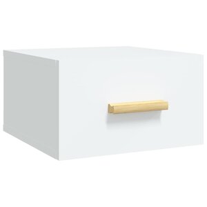 vidaXL Table de chevet murale blanc 35x35x20 cm